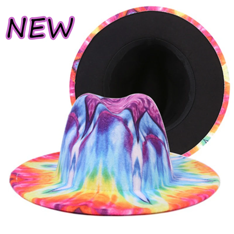 Женская шерстяная шляпа в полоску с широкими полями | Аксессуары для одежды