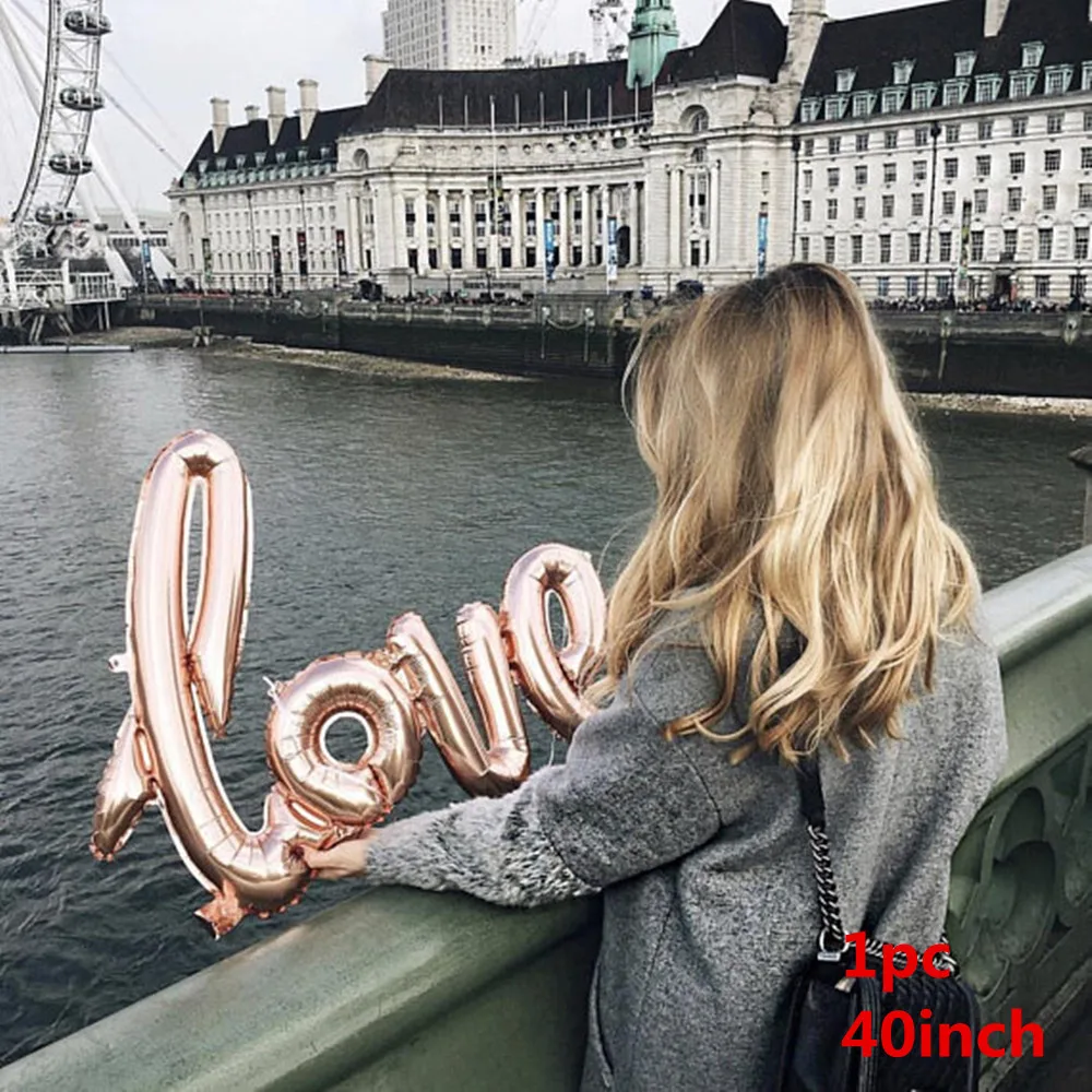 1pcs Rose gold love Большой размер 36 дюймов Mr Mrs белые латексные воздушные шары для свадебной вечеринки, свадебные вечерние воздушные шарики для свадьбы - Цвет: 1pcs Rose gold love