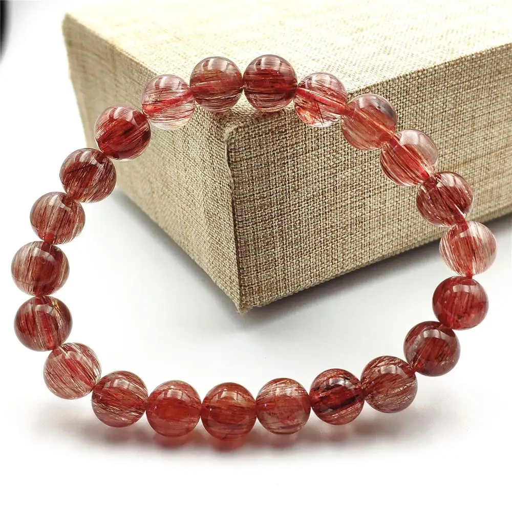 Высокое качество натуральный красный волос рутилированный кварцевый Crsytal