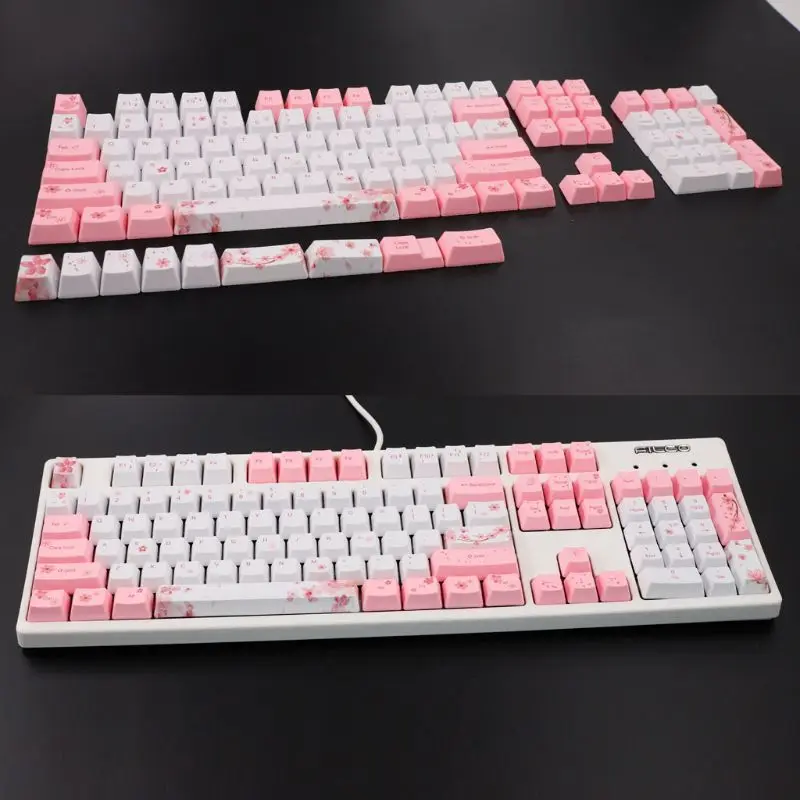 

OEM PBT Cherry Blossom Keycap Mechanical Keyboard Keycaps Dye-Sublimation Keycap K3KB