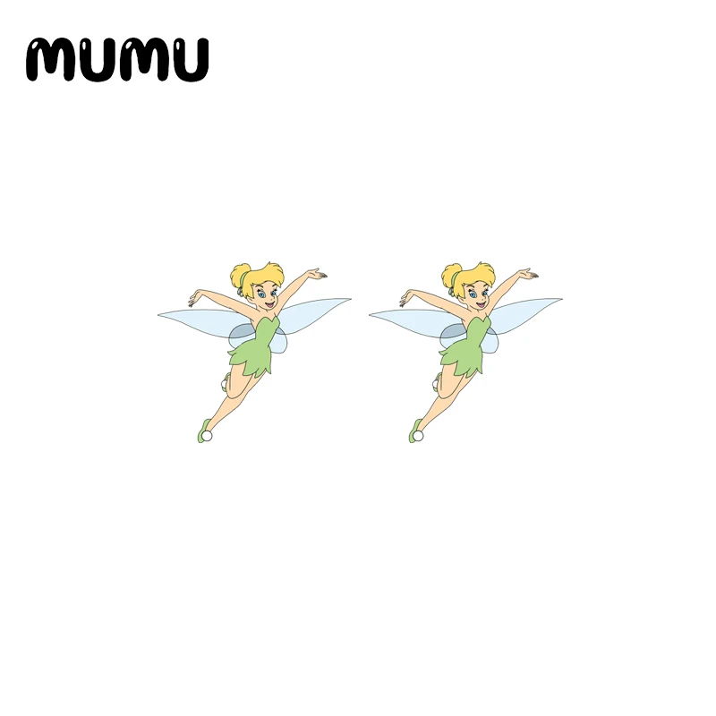 Серьги-гвоздики Tinkerbell из 2021 акрила ручной работы эпоксидные украшения |