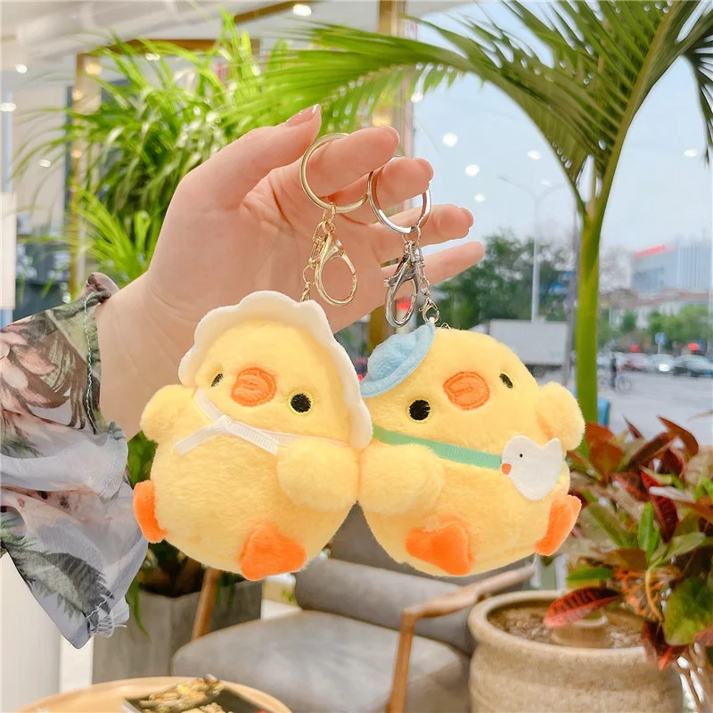 

Soft cute cute chicken plush toy doll pendant key chain backpack ornaments grab machine doll girl llaveros kawaii