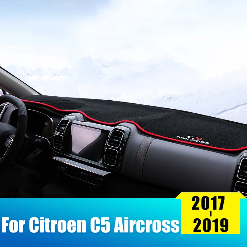

Car Dashboard Avoid Light Pad Instrument Platform Desk Cover Mat Carpets For Citroen C5 Aircross 2017 2018 2019 2020 Accessories