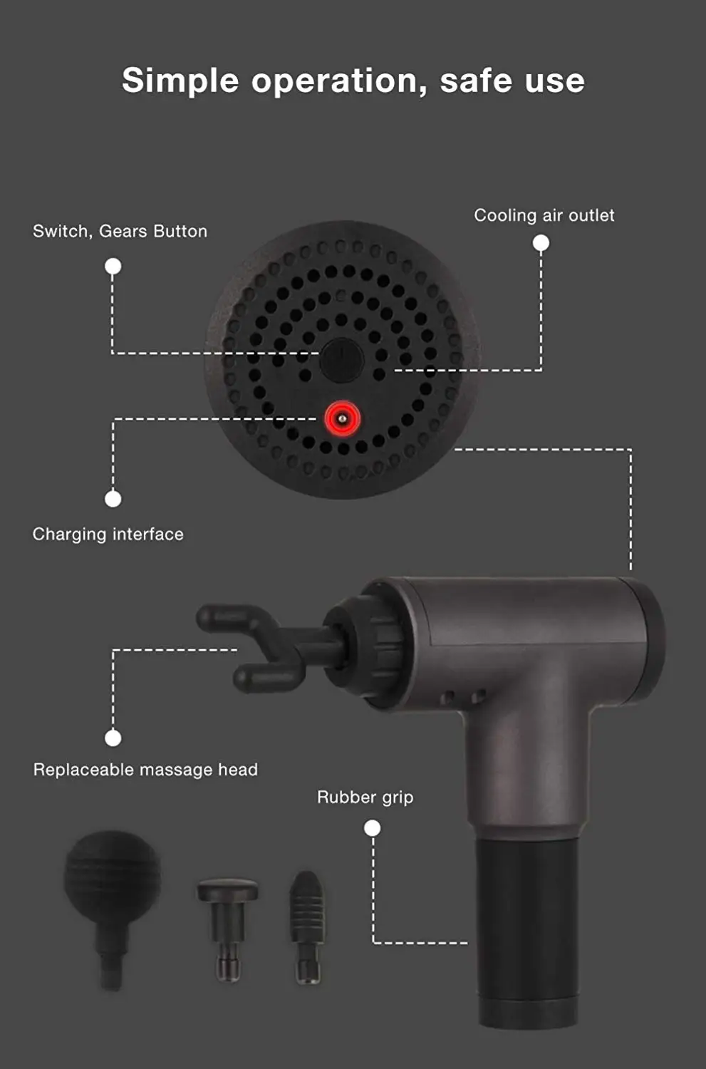 

Massager Therapy Gun Muscle Stimulator Massage Gun Deep Tissue Exercising Muscle Pain Relief Body Relaxation Slimming Shaping