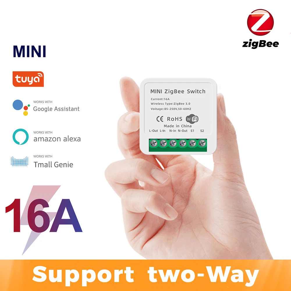 Смарт-часы Smart Life Zigbee Mini Breaker Tuya 2 Way on-off Switch