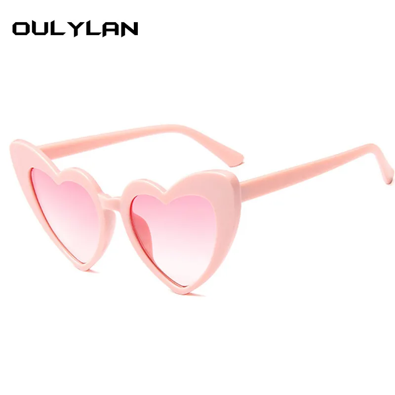 Солнечные очки Oulylan в форме сердца для женщин брендовые дизайнерские ретро
