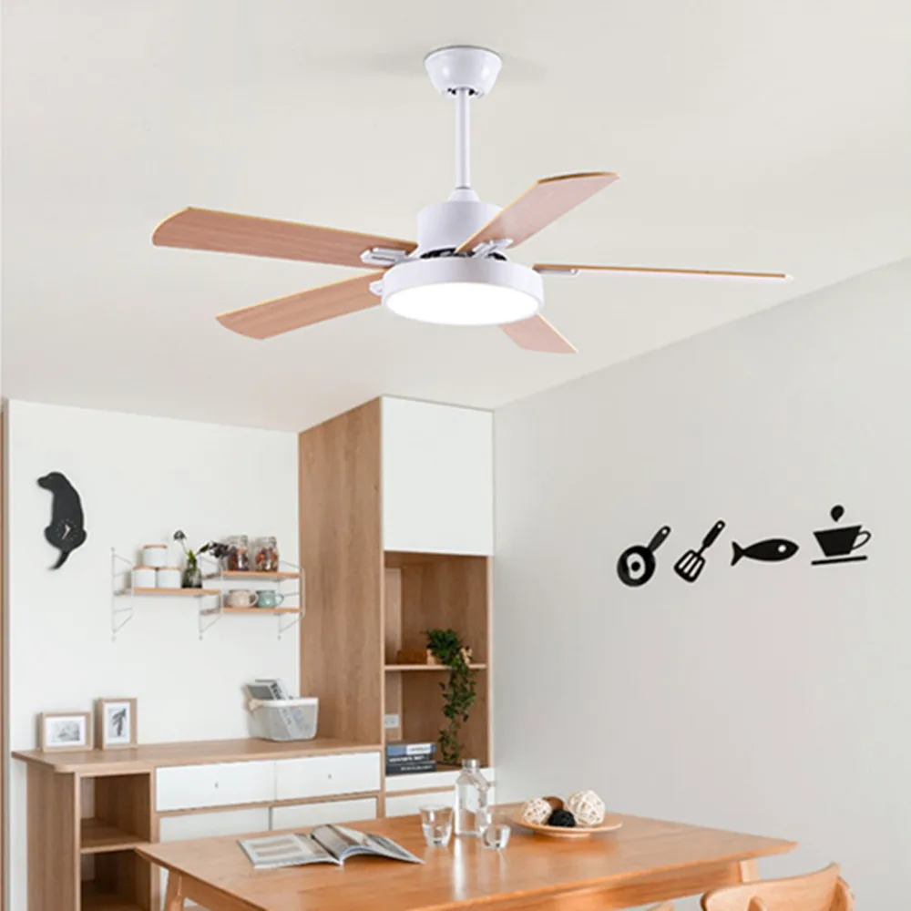 52-дюймовые потолочные вентиляторы с 5 лезвиями инвертор Деревянный Ретро