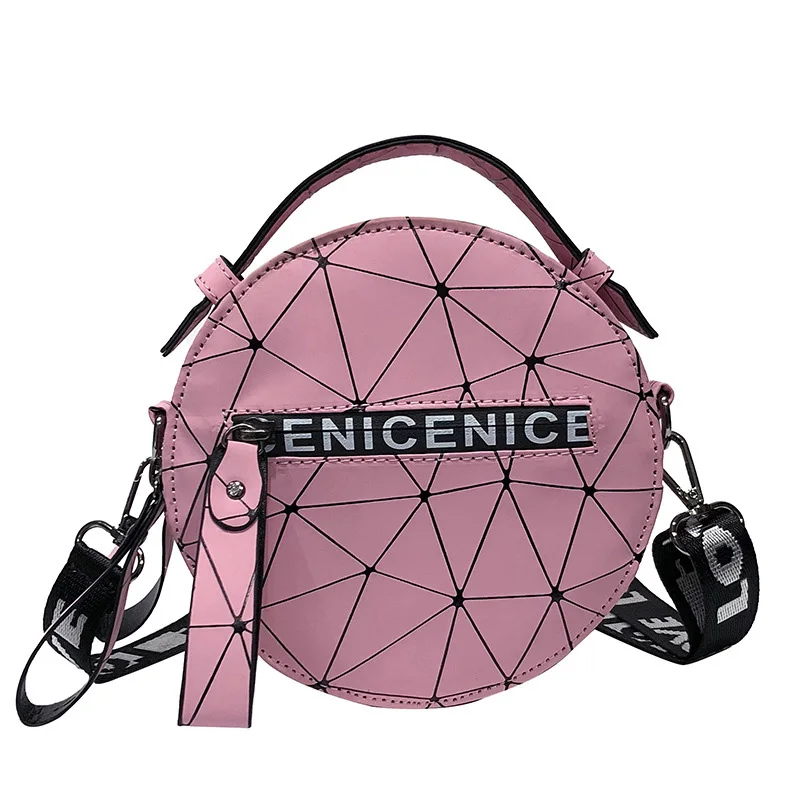 Сумки через плечо для женщин 2019 модные простые круглые сумки на