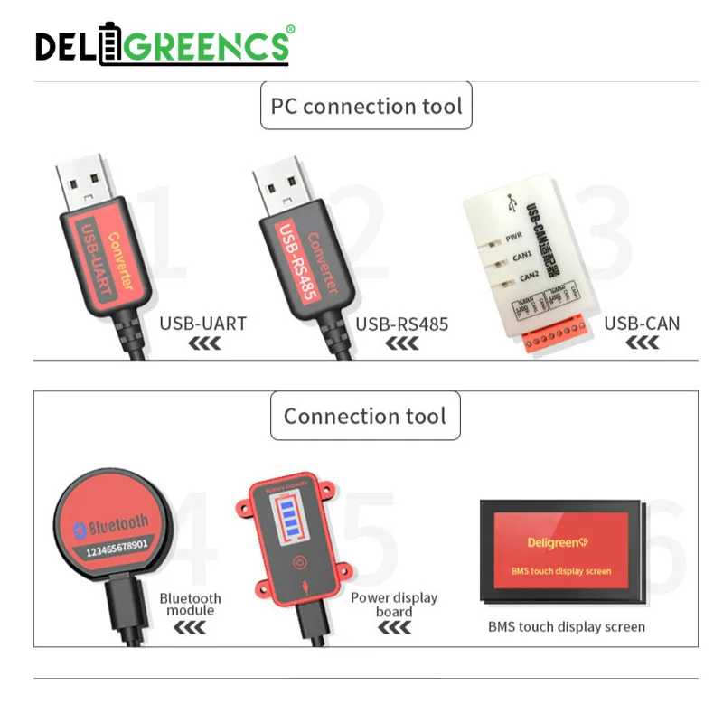 Умные детали BMS delзарядное устройство модуль Bluetooth плата CAN для 4S LiFePO4 200A 3S до 32S Daly