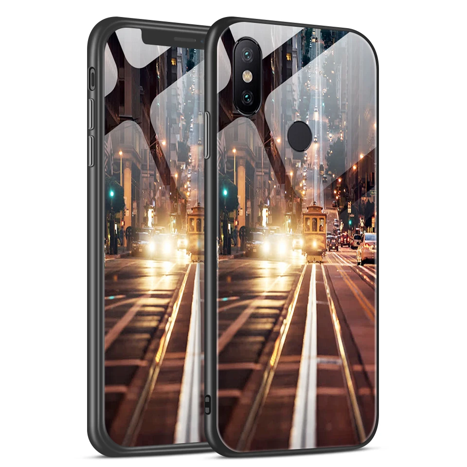 Чехол из закаленного стекла для Xiao mi A1 A2 A2Lite Edge Cover для Xiaomi mi 6 6X для задней крышки, Твердый чехол с полной защитой звездного цвета