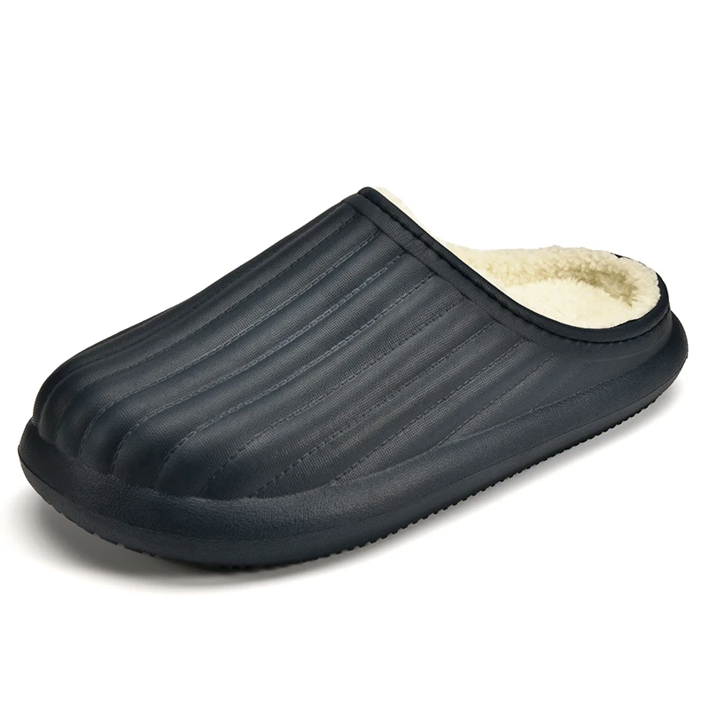 

2021 Waterproof Non-Slip Home Slippers Women EVA Slippers Winter Warm Indoor Cotton Shoe Ladies Soft Couples Shoes Thick Bottom