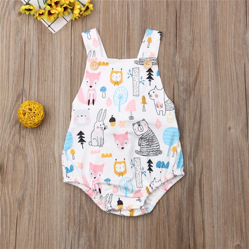 Детский комбинезон в виде животного без рукавов для маленьких мальчиков и