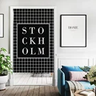 Японские дверные занавески скандинавские Ins черные белые геометрические перегородки для кухни ресторана дома подвесные занавески по индивидуальному заказу