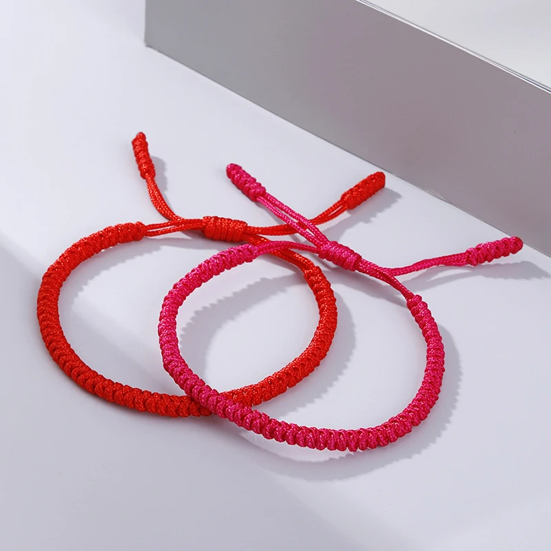 

Fashion Tibetan Buddhist Nylon Rope Lucky Bracelet Adjustable Handmade Knot Charm Jewelry Women Men Bracelets Bangles Lover Gift