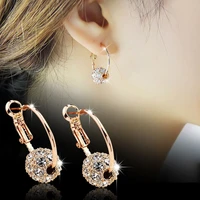 3style fashion crystal ball stud earrings luxury multicolor lucky vintage wedding jewelry 2022 new trend jewelry gift for women