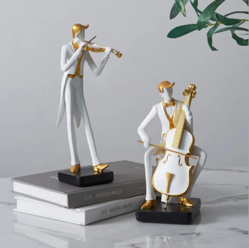 Современная музыкальная персонаж люди украшение дома скрипка фортепиано