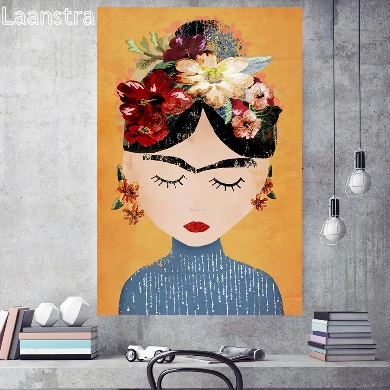 

Canvas Printed Pictures Wall Art Nordic Paintings Watercolor Creative Women Home Decoration Module Poster Living Room Frame