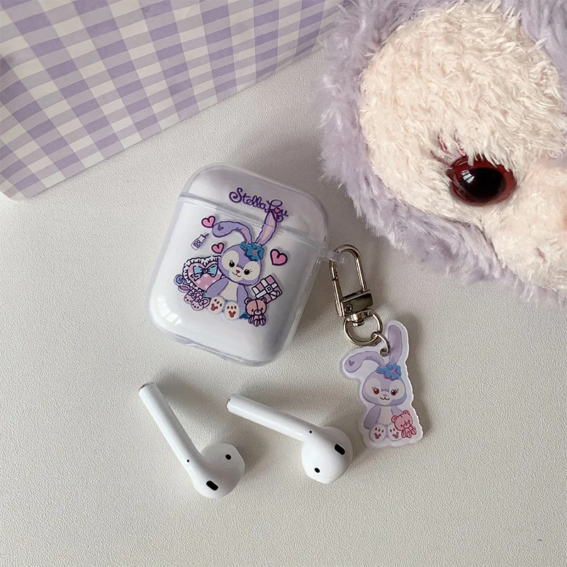 

For AirPod 1 2 Case Cat Dog Transparent Clear Cute Cartoon Soft Silicone Cases for Apple Airpods pro Cover Funda Keychain