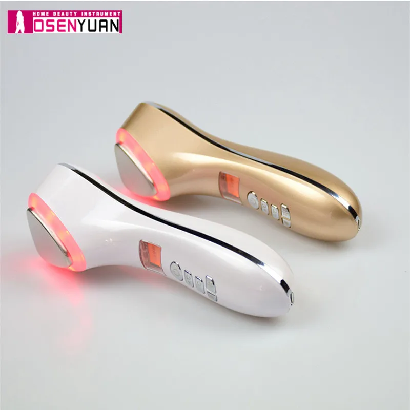 

Ultrasonic Hot And Cool Skin Care Device Sonic Vibration Red Blue Light Therapy Face Massager Facial Tightening Beauty Machine