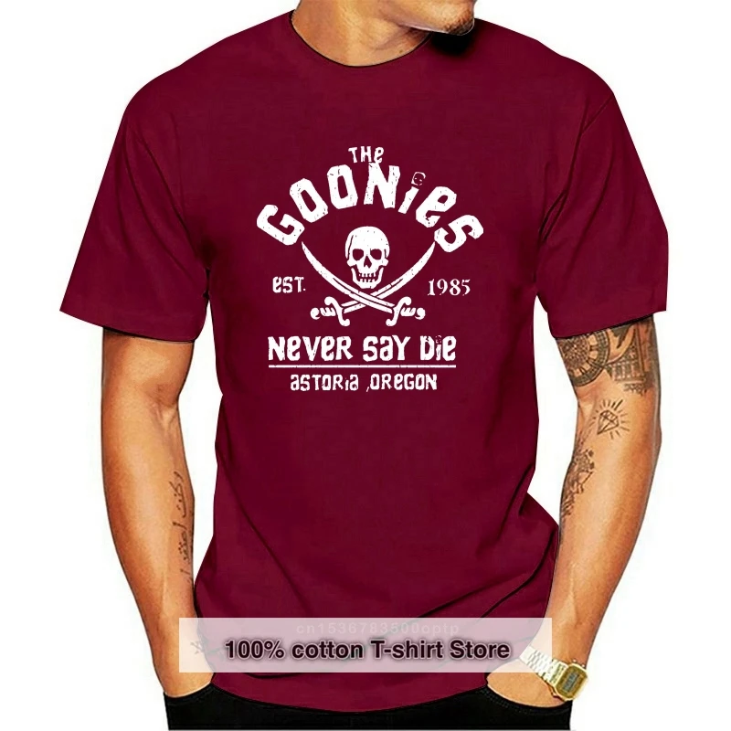 

Goonies T Shirt Goonies T-Shirt Short-Sleeve Graphic Tee Shirt Fun 100 Percent Cotton Beach Male Big Tshirt