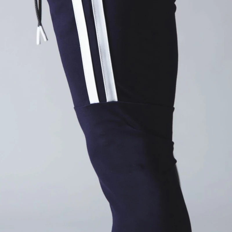 

2020 NEW Men Lace-up Zip Casual Jogging Pants Fitness Breathable Slim Elastic Waist Jogger Trousers Sweatpants with Pocket