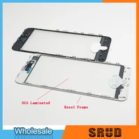 10pcs 3 in 1 outer glass oca bezel frame for iphone 6 6s 7 7p 8 8 plus lcd touch screen outer glass lens repair part