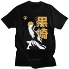 Манга-Куросаки Ичиго футболка для мужчин натуральный хлопок модная футболка, футболка с коротким рукавом с рисунками из Аниме Манга футболка в стиле Харадзюку