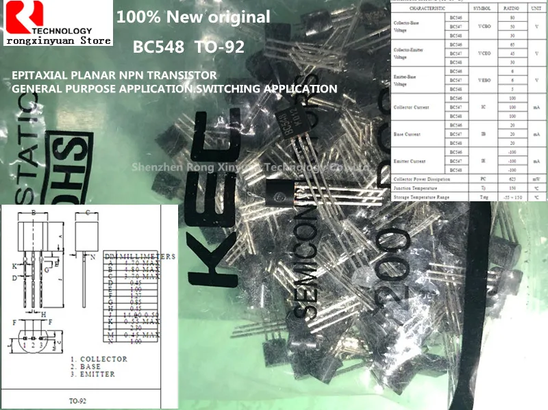 100% Новый оригинальный 50 шт./лот V251 SVC251SPA SVC251 251 DIP. KIA75-33P KIA75 33P. BC548 C548 BC548B BC548-B |