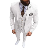 formal mens suit regular fit 3 piece solid prom tuxedos business suits set for wedding grooms blazervestpants custom made