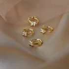 Стразы серьги для пирсинга модные геометрические серьги в стиле панк-рок для женщин винтажные серьги унисекс эффектные