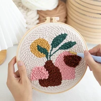 embroidery material package handmade cross stitch with embroidery hoop home decoration crafts sewing accessories for beginner