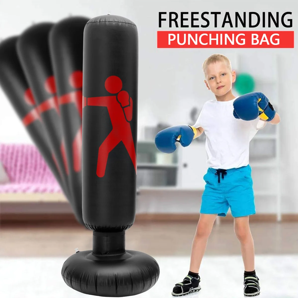 

Child Inflatable Standing Punching Bag Inflatable Boxing Bag 1.6m Heavy Training Bag Inflatable Punching Bag Heavy Duty Fitness