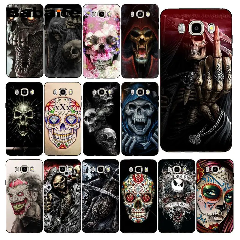 Чехол для телефона Babaite Grim Reaper Skull Skeleton чехол Samsung Galaxy J7 J6 J8 J4 J4Plus DUO J7NEO J2 Prime|Бамперы|