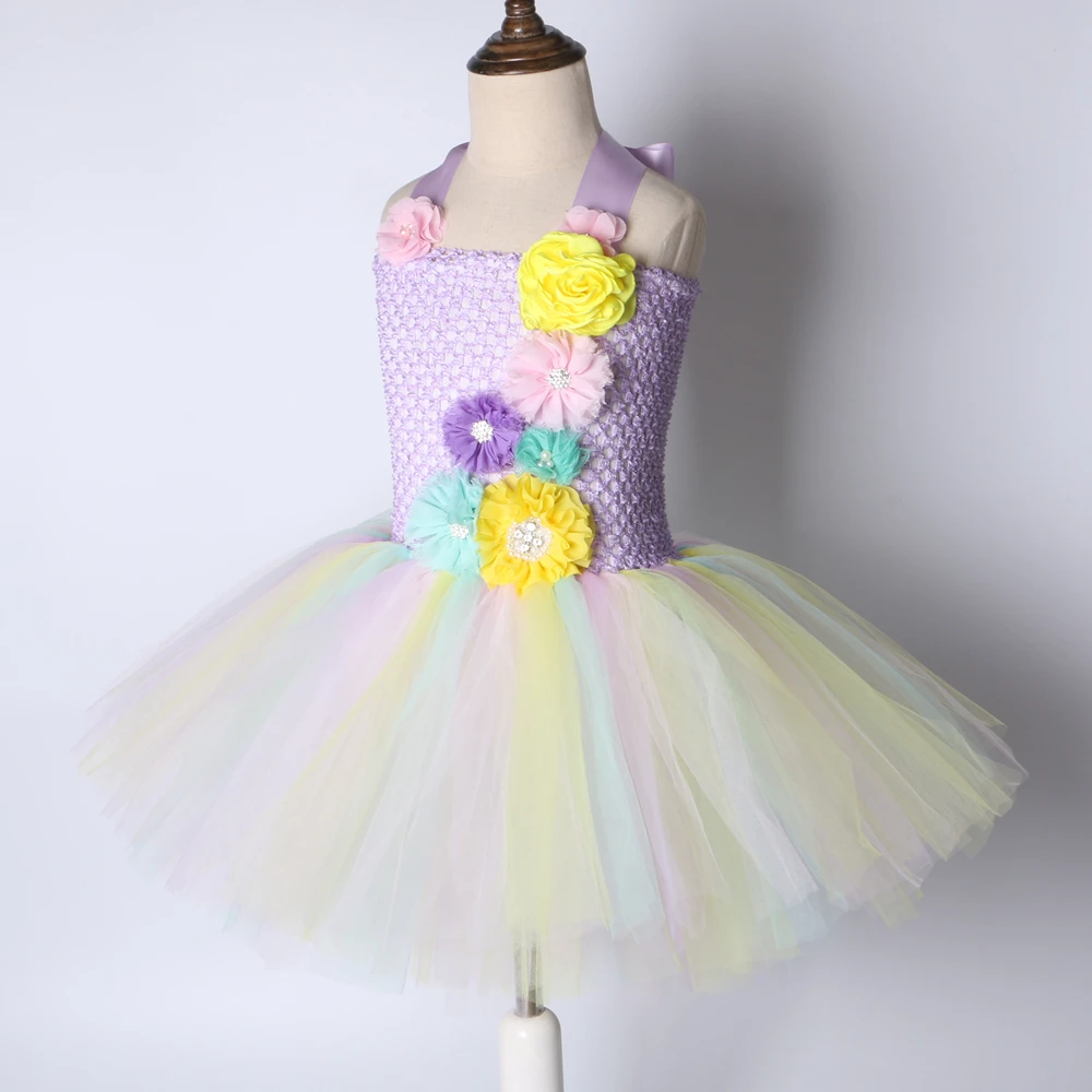 Пастель сказочная балетная пачка платье с украшением в виде крыльев цветочным