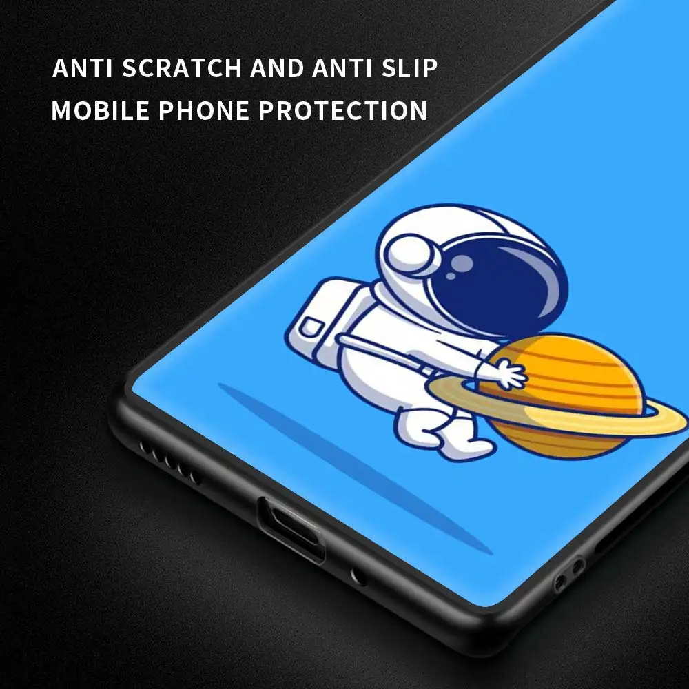 

For Samsung M31 Case 6.4" Soft Silicon Cover for Galaxy M30 M51 M31s M11 A51 Phone Back Shell Cute Cartoon Astronaut Planet Star