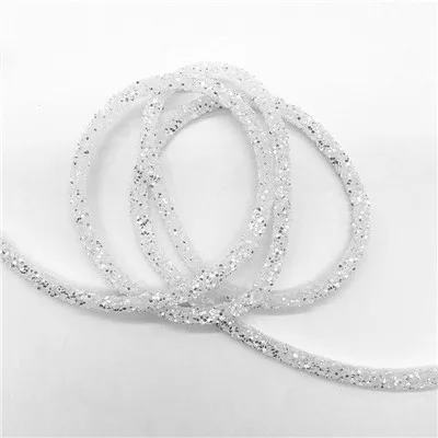 crystal 6 мм Мягкая трубка шнур веревка Gillter блесток для одежды обувь заколки для волос сумки аксессуары DIY ремесла Ювелирные изделия Браслет вечерние - Цвет: crystal