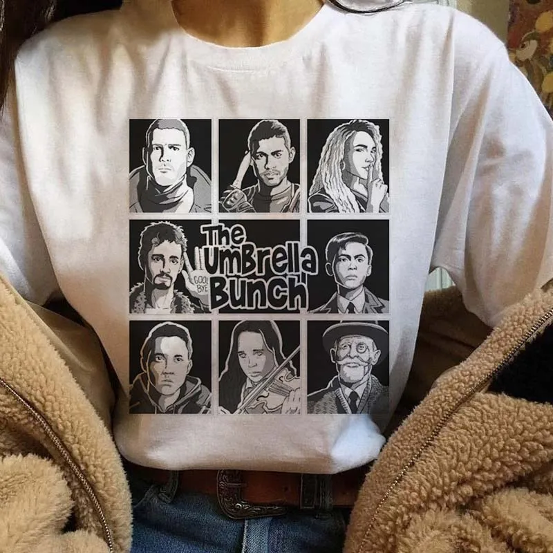 

Graphic The Umbrella Academy Harajuku T Shirt Women Ullzang Cha-Cha Diego Tshirt Funny Fashion Short sleeve Female Tops