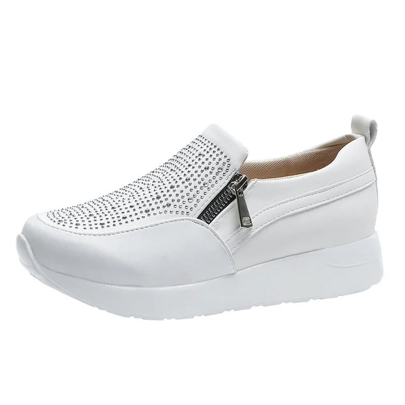 

35-43 large size casual shoes autumn and winter new fashion rhinestone PU face set foot lazy shoes sports shoes women