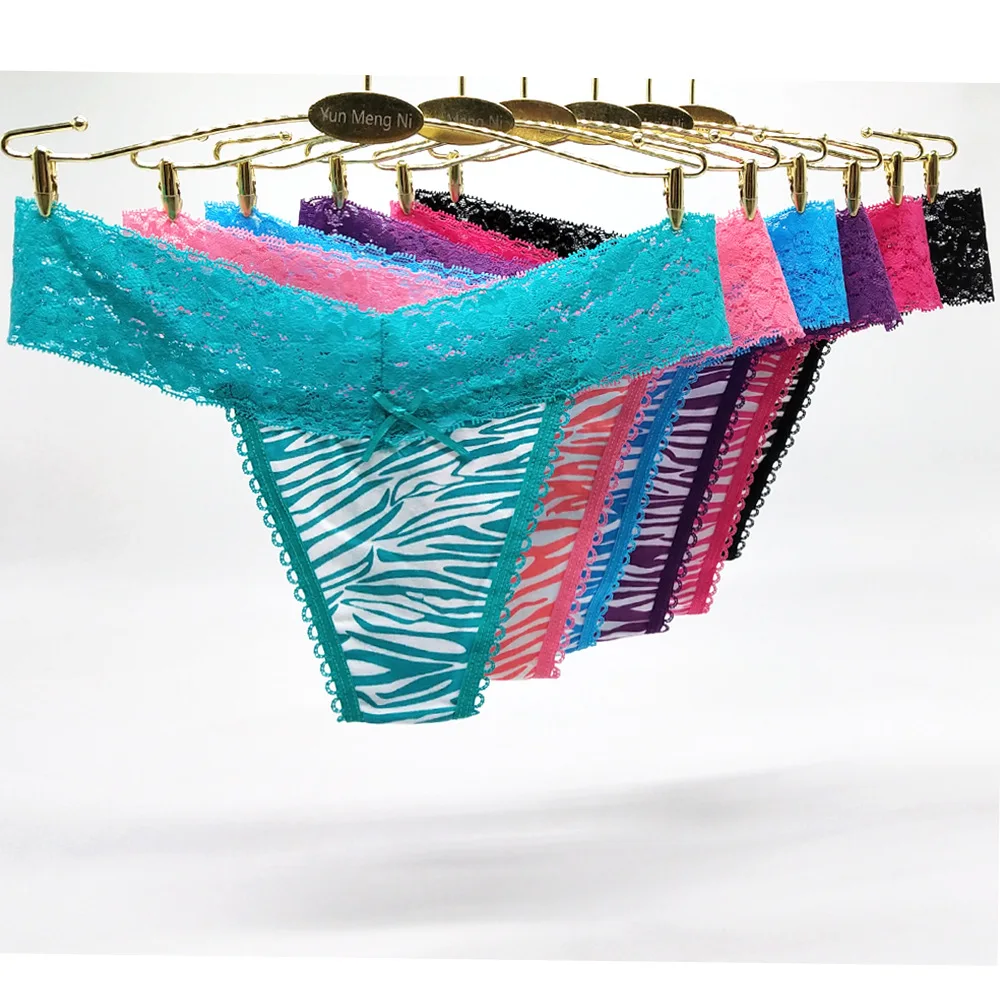 

1/2/3/4/5/6PCS Fashion Lace Thong Print G-strings Girls Briefs Ms. Cotton Underwear Young Girl Panties Shorts