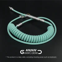 geekcable handmade mechanical keyboard data cable for gmk theme tiffany white colorway for sp keycap theme multiple plug type