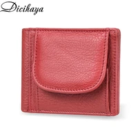 dicihaya women genuine leather 2021 fashion wallet female purse quality small wallets photo holder clamp ladies short coin purse
