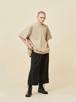 mens new dark european and american style yamamoto yoji mens leisure and loose nine wide leg pants