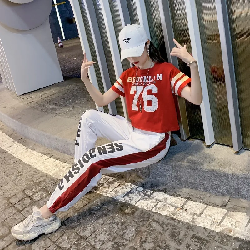 2019 Досуг время движения хип-хоп спортивный костюм Женская одежда с коротким