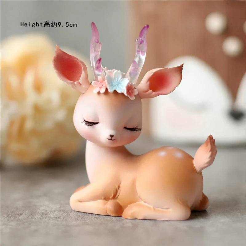 Искусственные цветы в виде оленя из смолы кофейного стиля железные акриловые