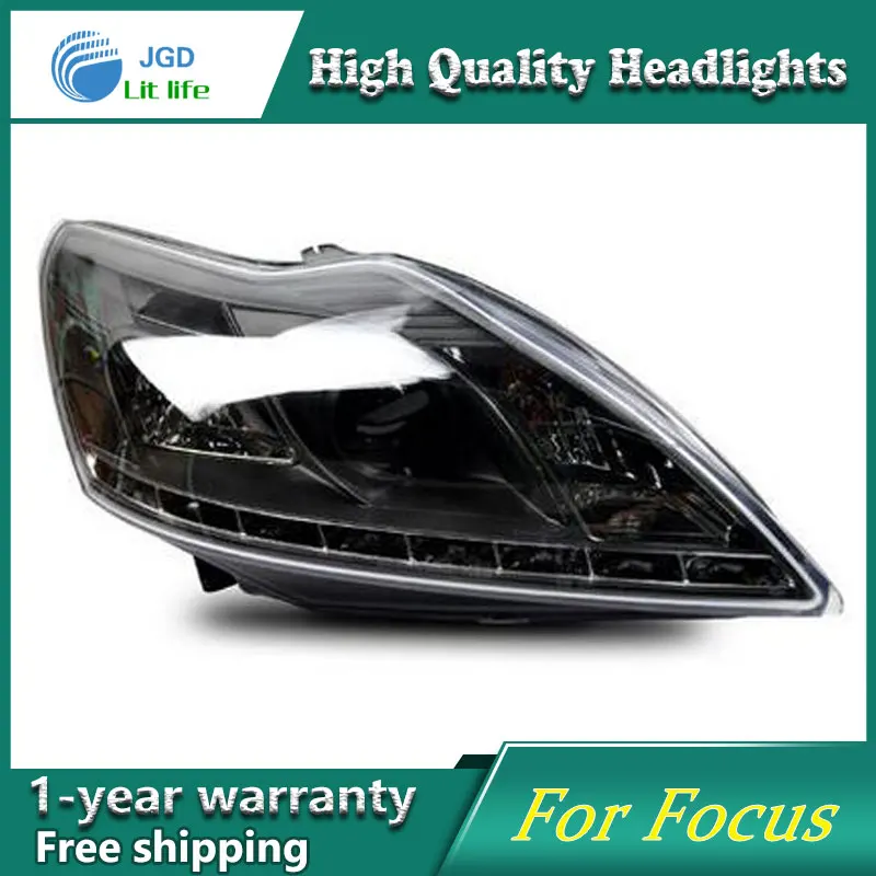 Автомобильный Стайлинг чехол для Ford Focus 2009 фары LED DRL Объектив двойной луч HID Xenon|hid