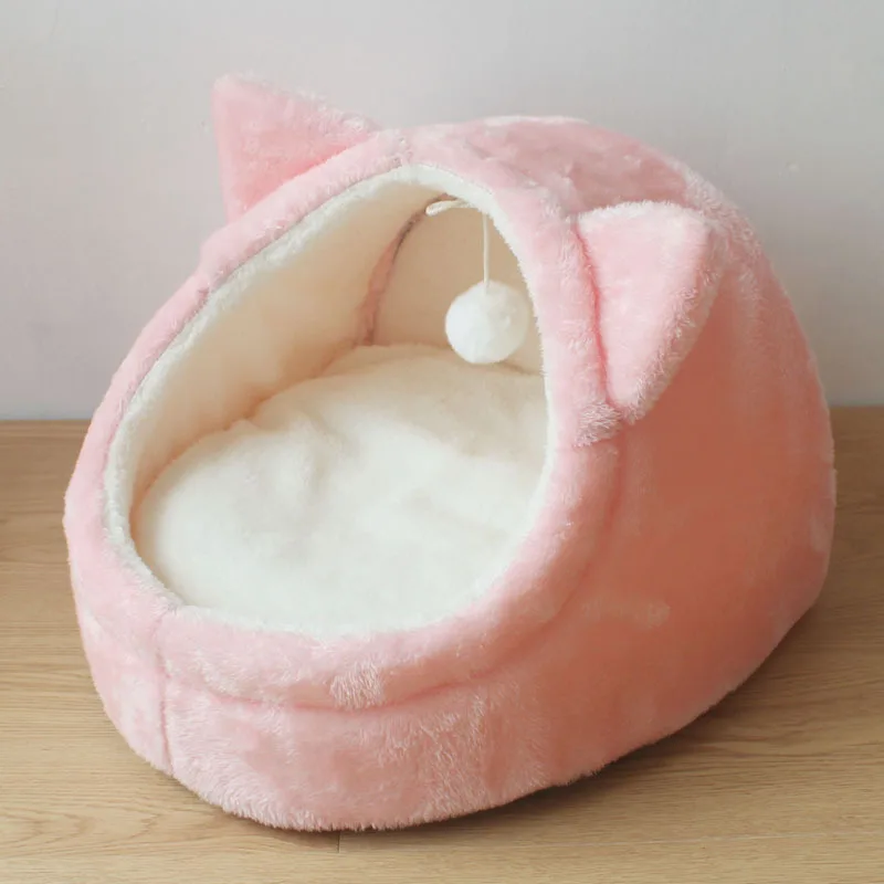 

Creative Pet Bed Cat House for small medium Dog Nest Kennel Kitten Bed Cushion velvet Sleeping Bag Mat Pets Winter Warm Cozy Bed