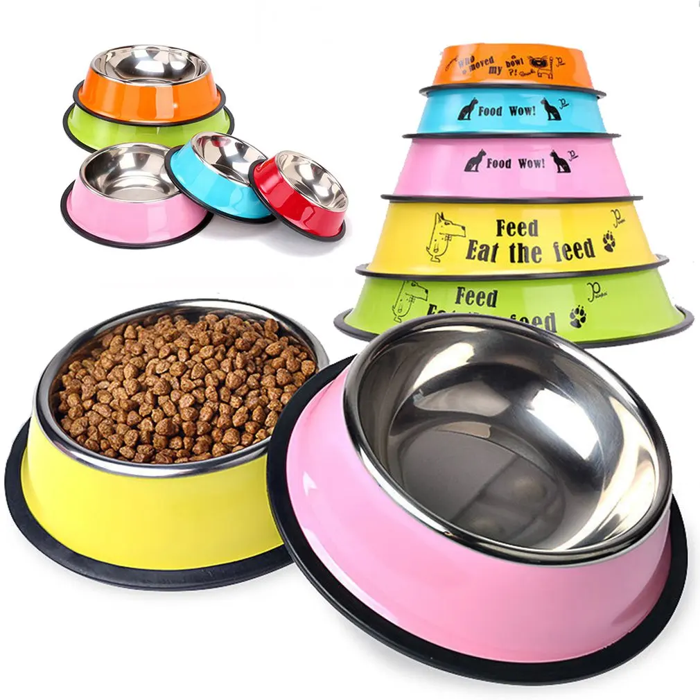 1 шт. Нержавеющая сталь собачья миска для собачьего корма посуда Собачья Миска