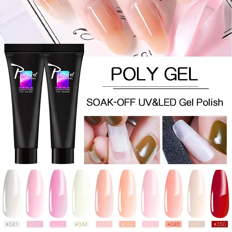 Docaty УФ гель для дизайна ногтей французская полигелевая кисть наращивания