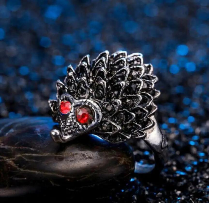 Индивидуальный стиль панк кольцо с ежом унисекс Ежик из нержавеющей стали