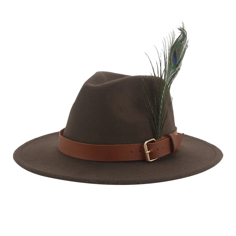 Шляпа шляпы для женщин фетровые аксессуары Мужская войлочная шляпа пояс